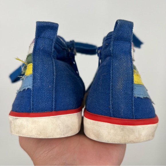 Mini Boden Blue Rainbow High Top Sneakers - Picture 5 of 9